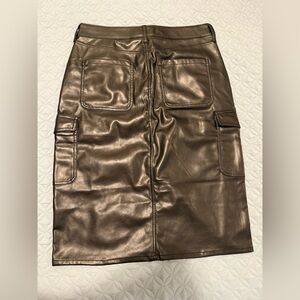 GAP Factory Shiny Brown Pencil Skirt